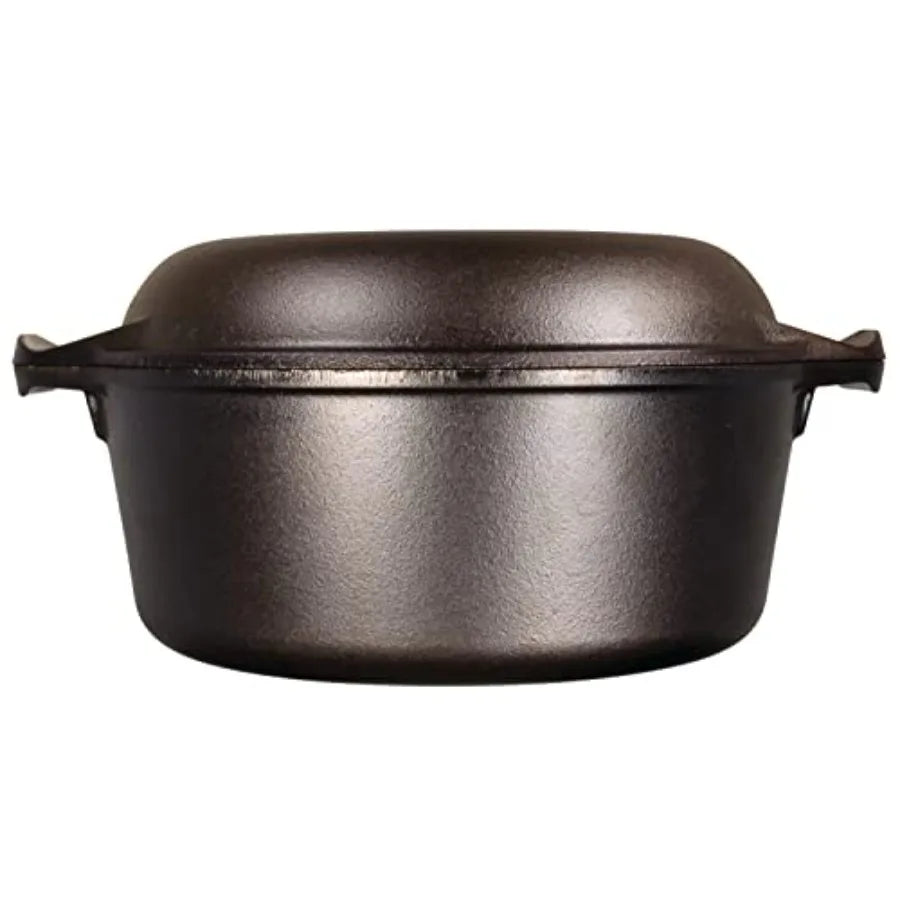 Cast Iron - Pre-Seasoned -in- Cast Iron Cookware - Pot and Skillet Combo - Even Heat Retention - -Safe, Versatile Pot