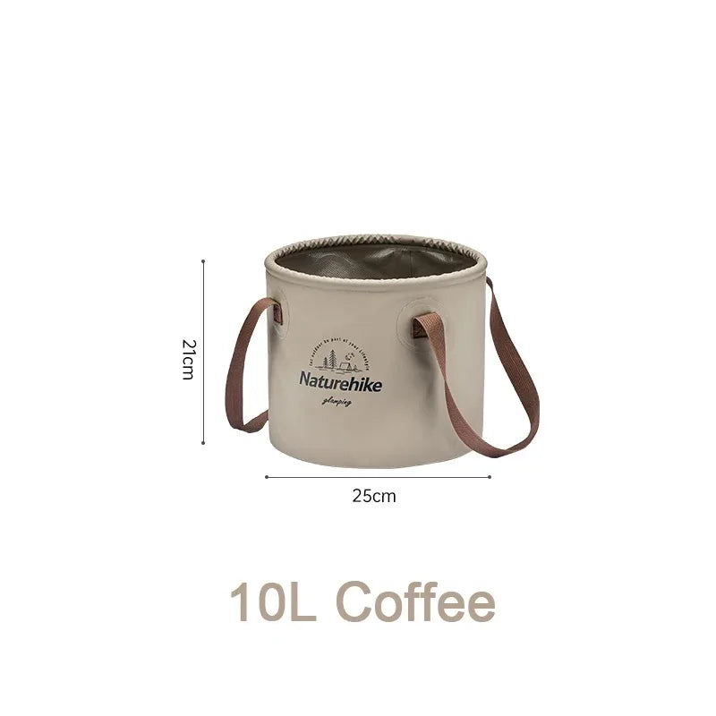 Naturehike Handheld Bucket Outdoor Foldable Waterproof Bucket Portable Multifunctional Travel Camping Fishing Storage Bucket