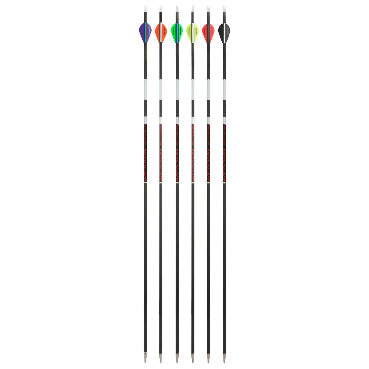 12pcs Pure Carbon Arrow Spine300/400/500 Straightness +/-0.003" ID 6.2mm Shaft for Compound Recurve Bow Hunting Target Shooting