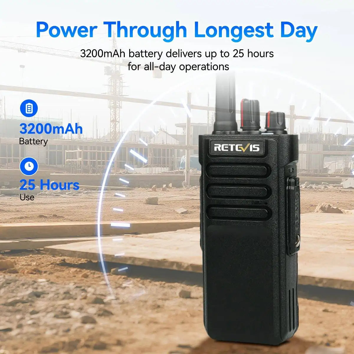 Retevis RT29 Walkie Talkie Long Range Powerful IP67 Waterproof VHF  Durable Two Way Radio Station