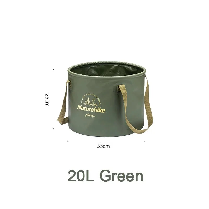 Naturehike Handheld Bucket Outdoor Foldable Waterproof Bucket Portable Multifunctional Travel Camping Fishing Storage Bucket
