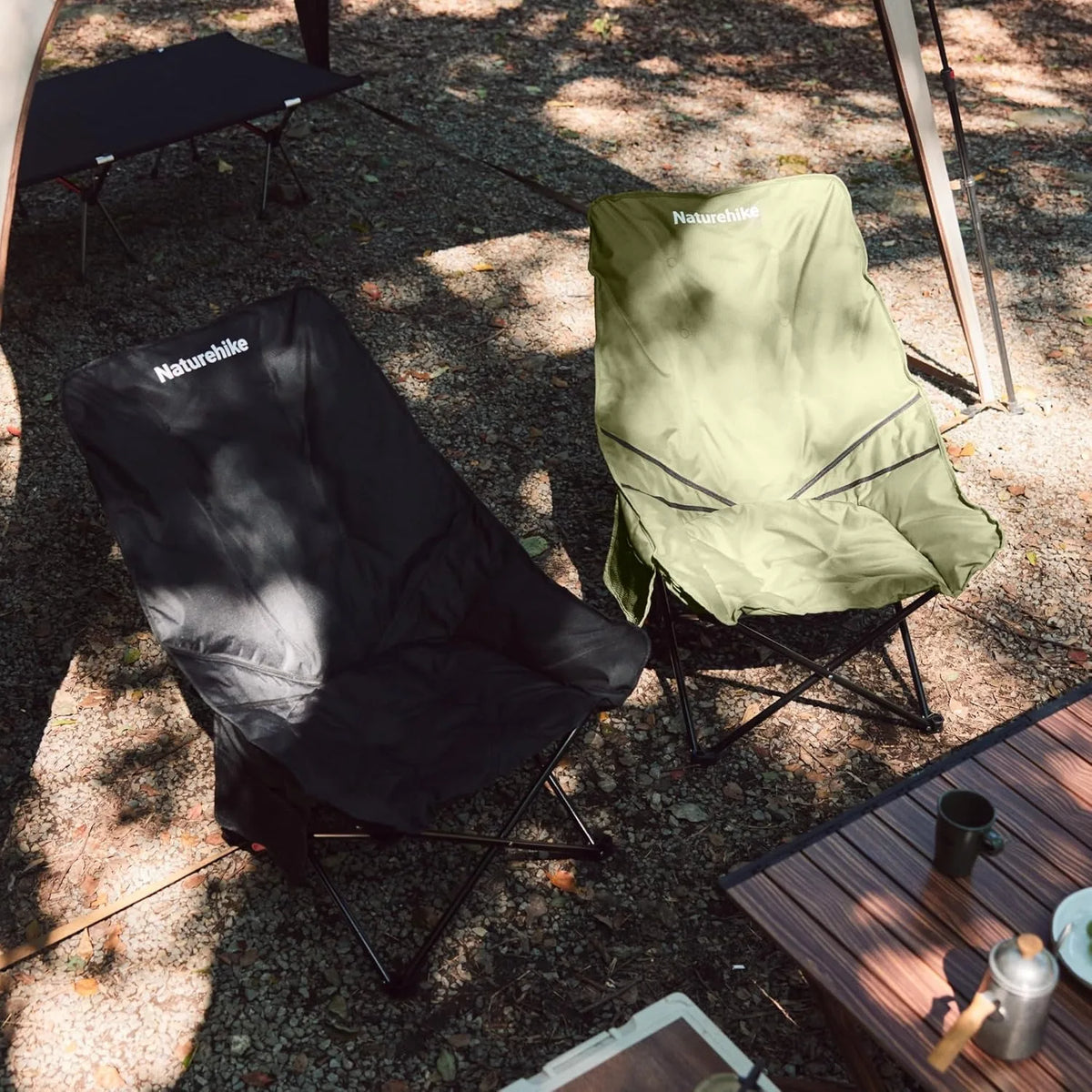 Naturehike Sea Star Recliner Outdoor Folding High Back Moon Chair 2-Position Adjustable Portable Camping Chair for Relaxing Foldable Leisure