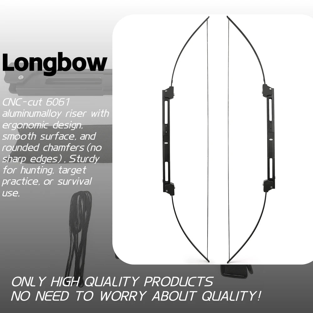 58inch Folding Recurve Bow 35lbs Aluminum Riser Left Right Hand Portable Archery Bow for Outdoor Target Shooting and Hunting Sports