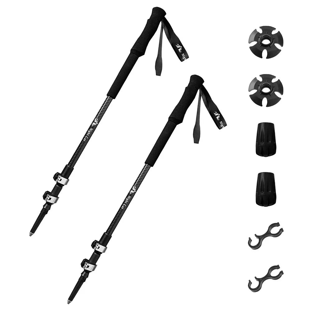 Collapsible Trekking Pole: Lightweight Hiking Stick Adjustable Walking Pole for Backpacking Climbing