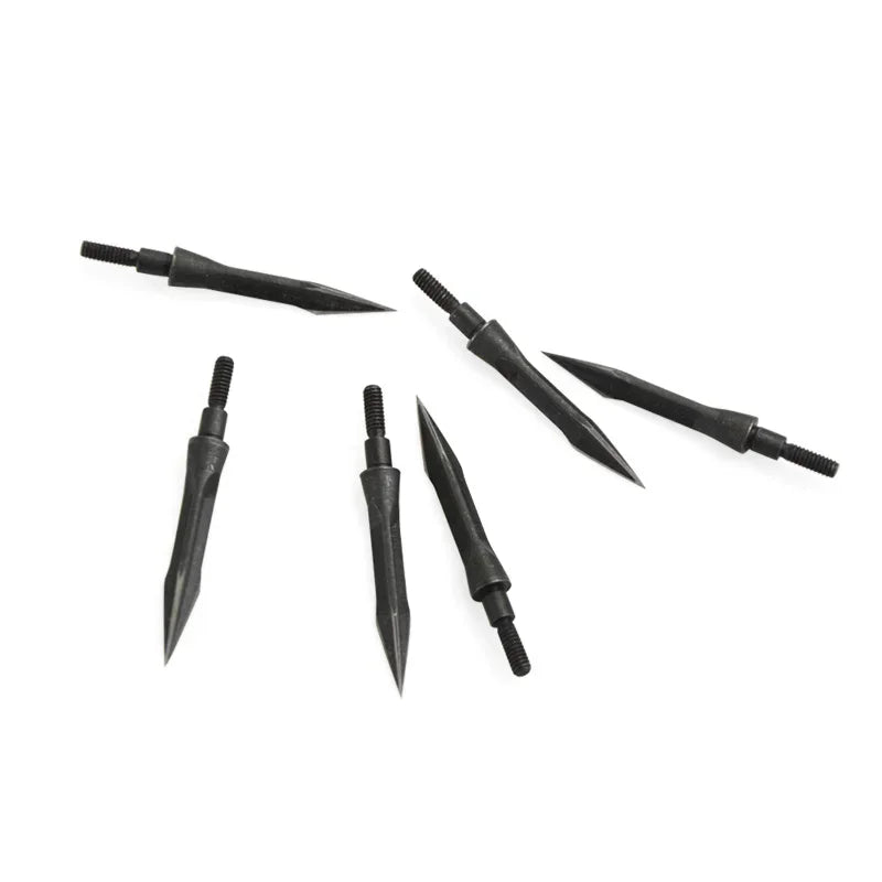 12pcs Hunting Arrowhead General Thread High Carbon Steel Arrow Head for Outdoor Archery Shooting Hunt Target Broadhead