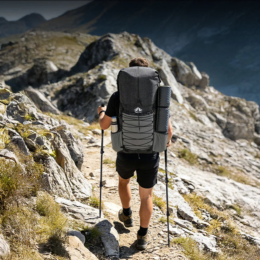 Collapsible Trekking Pole: Lightweight Hiking Stick Adjustable Walking Pole for Backpacking Climbing