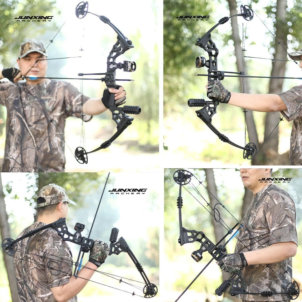 Archery Compound Bow 20-70lbs Adjustable 320FPS 80% Let-off Right Left Hand for Hunting Fishing Target Shooting Sports