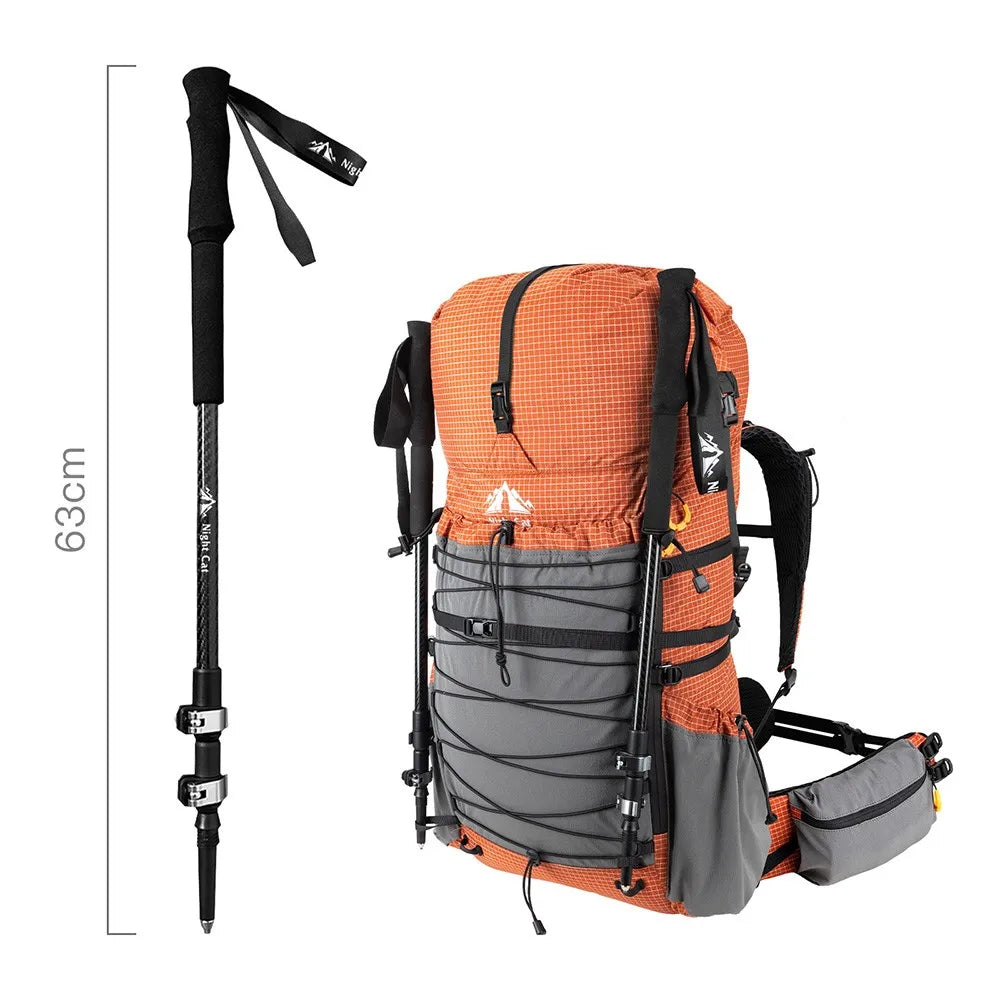 Collapsible Trekking Pole: Lightweight Hiking Stick Adjustable Walking Pole for Backpacking Climbing
