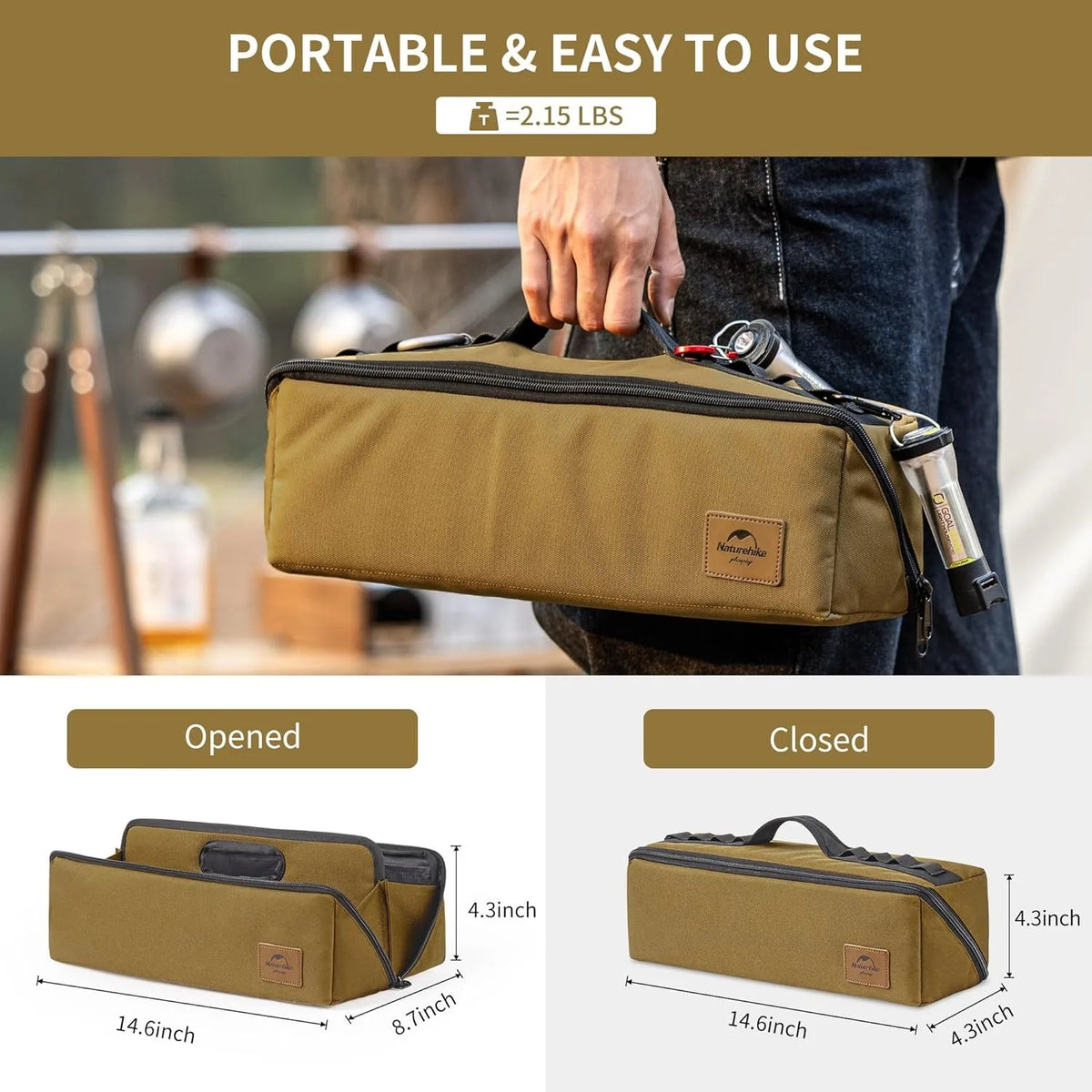 Naturehike Camping Tool Bag Large Capacity Folding Multifunctional Tool Storage Bag OutdoorWork Accessoires Tool Box